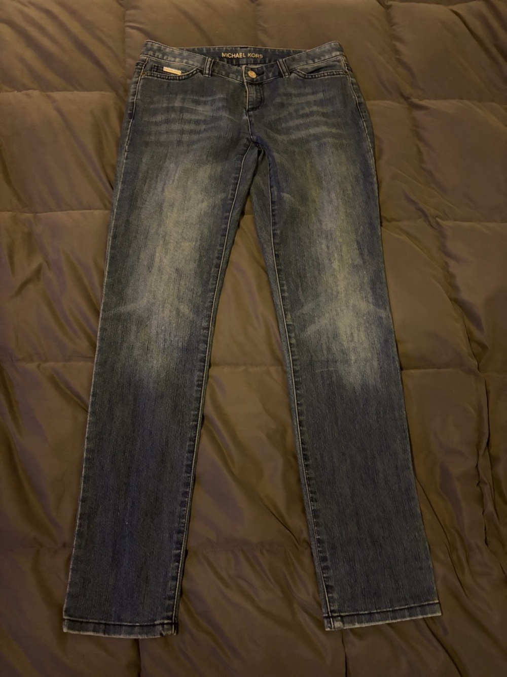 Michael Kors Men's Straight Jeans in Faded Blue